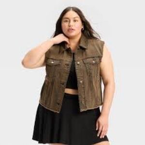 Wild Fable Tan Denim Vest